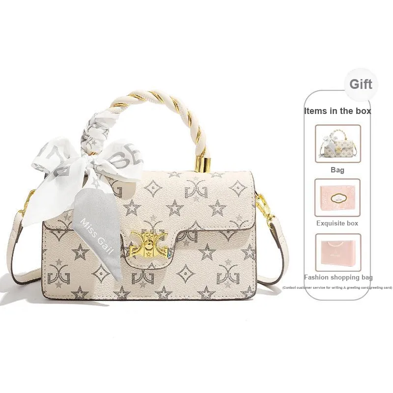MISS GAIL Artificial Leather Shoulder Bag, Crossbody Bag, Handbag Regular Women's White/Pink-18