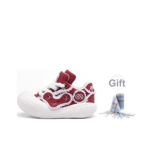 Размер CN Skate Slip-resistant и устойчивые к истиранию покрытие Низкий топ кеды Женские Белый Красный