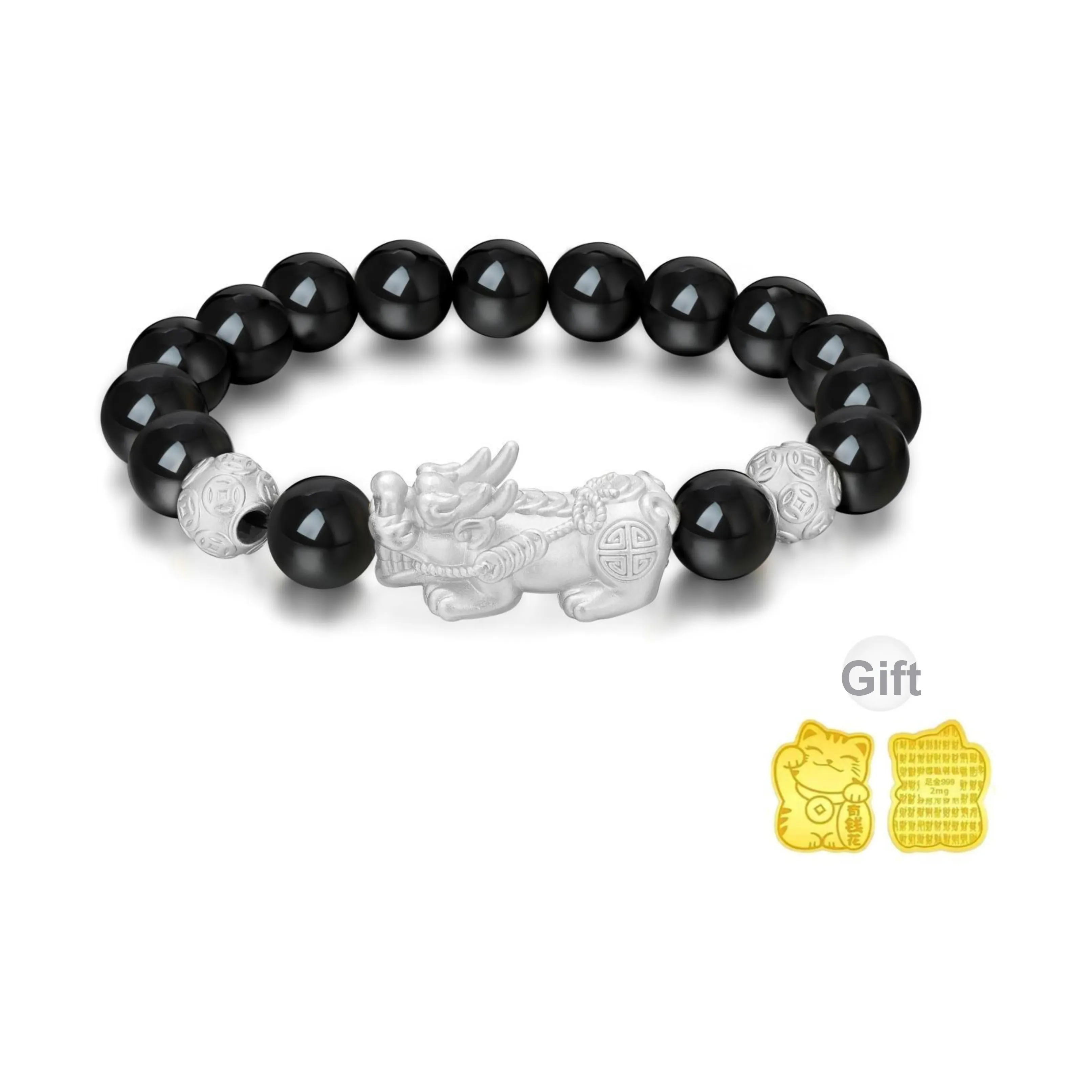 Central Fashion Natural Obsidian Bracelets Unisex