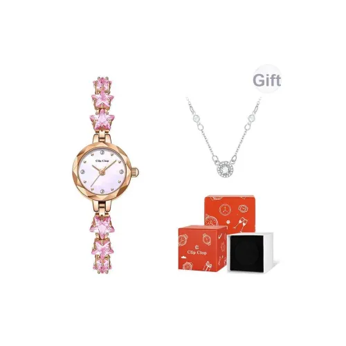 Clip Clop Кварцевый механизм сплав ремешок женские часы фиолетовый циферблат