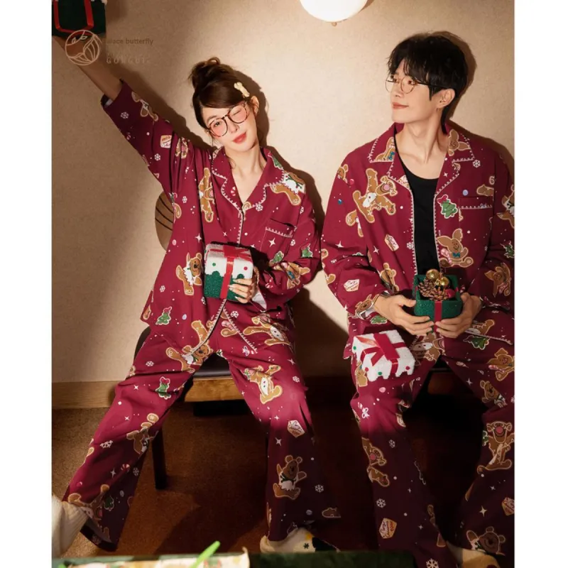 Gongdie x Disney Pajama Set Unisex Gift Box Set Red-9