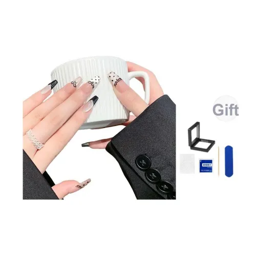 XNTX Midnight Paris False Nail Средний LADDER Cool Color Series Jump Color Polka Dot