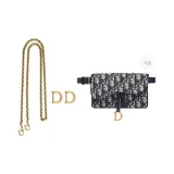 Dior 벨트, 앤틱 골드 체인 110cm [포함됨 1쌍 앤틱 골드 버클]