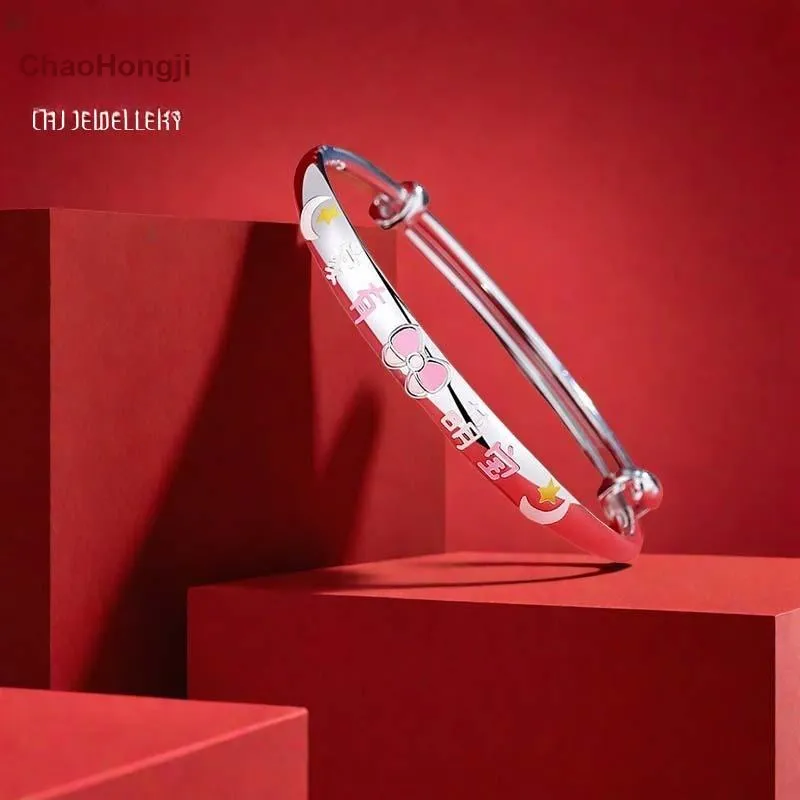 CHAOHONGJI 990 Silver Sterling Silver Bracelets Kids'-3
