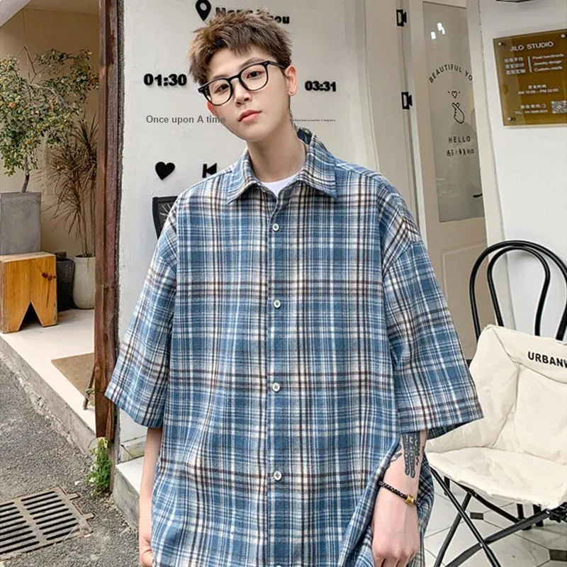 Cost Per Kilo Shirts Unisex Blue Plaid-3