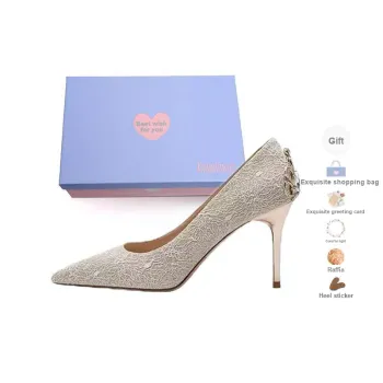 Xingdiman Slim Heel High Heels Women's Gold Gift Box Set