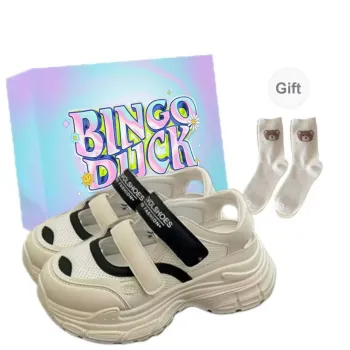 BINGO DUCK Slip Resistant And Breathable Low Top Chunky Sneakers Women's