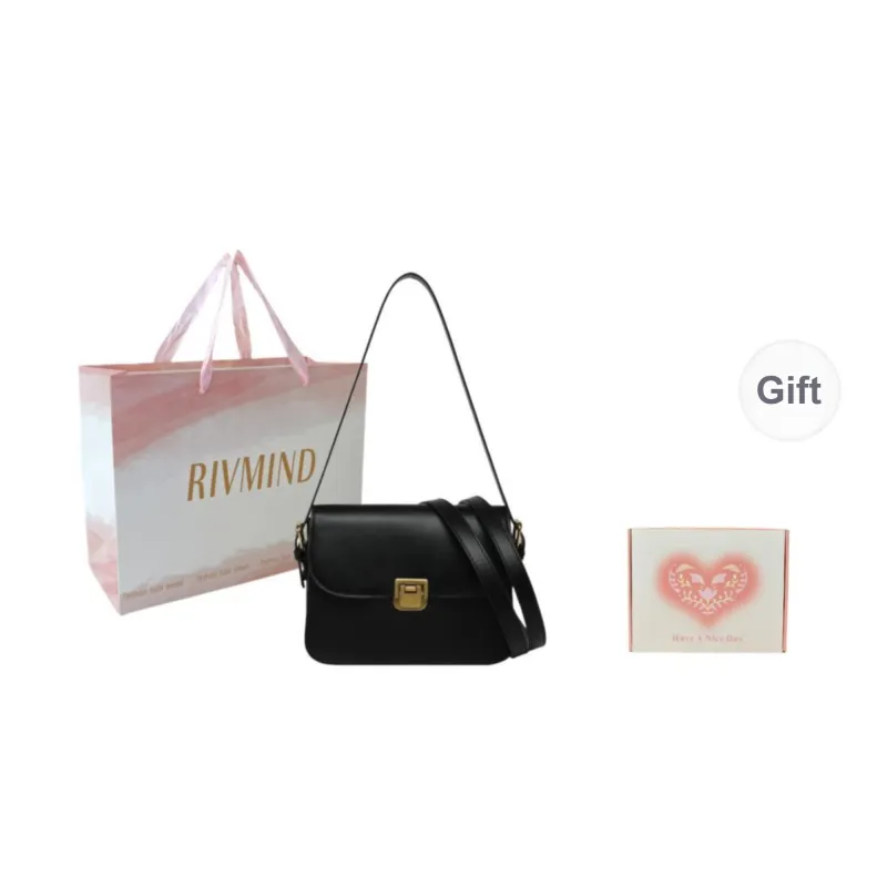 RIVMIND PU Shoulder Bag Women's White/Black/Coffee/Brown-22