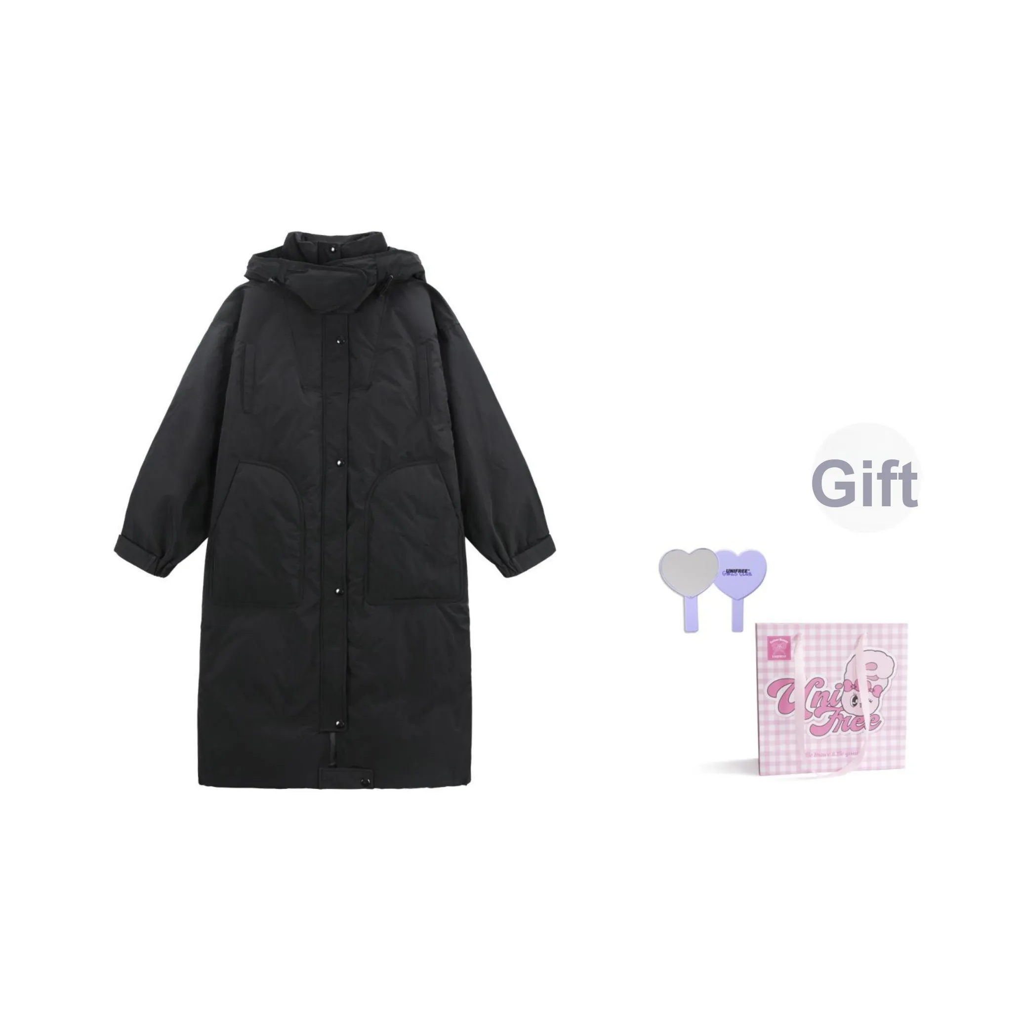 UNIFREE Пуховик Женский Черный