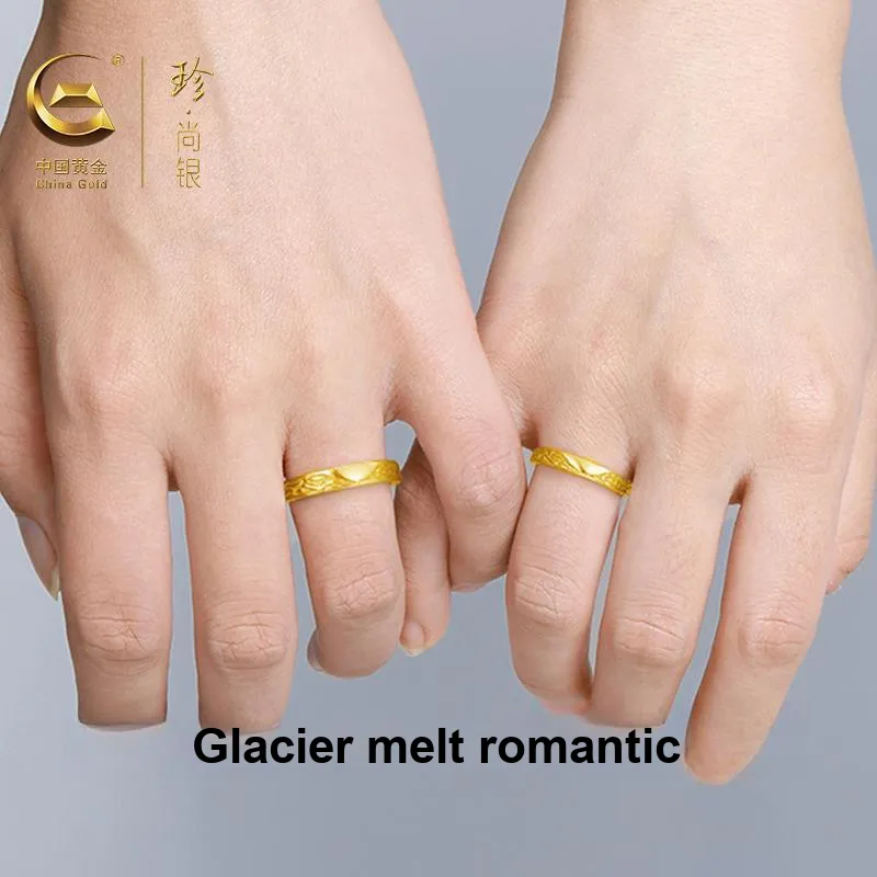 ZSY 999 Fine Silver Rings Unisex Gold-3