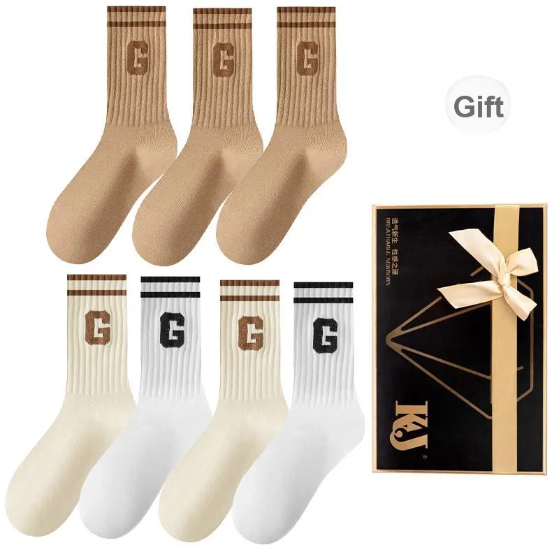 KJ Mid Calf Socks Women's Gift Box 7 Double Packs-2