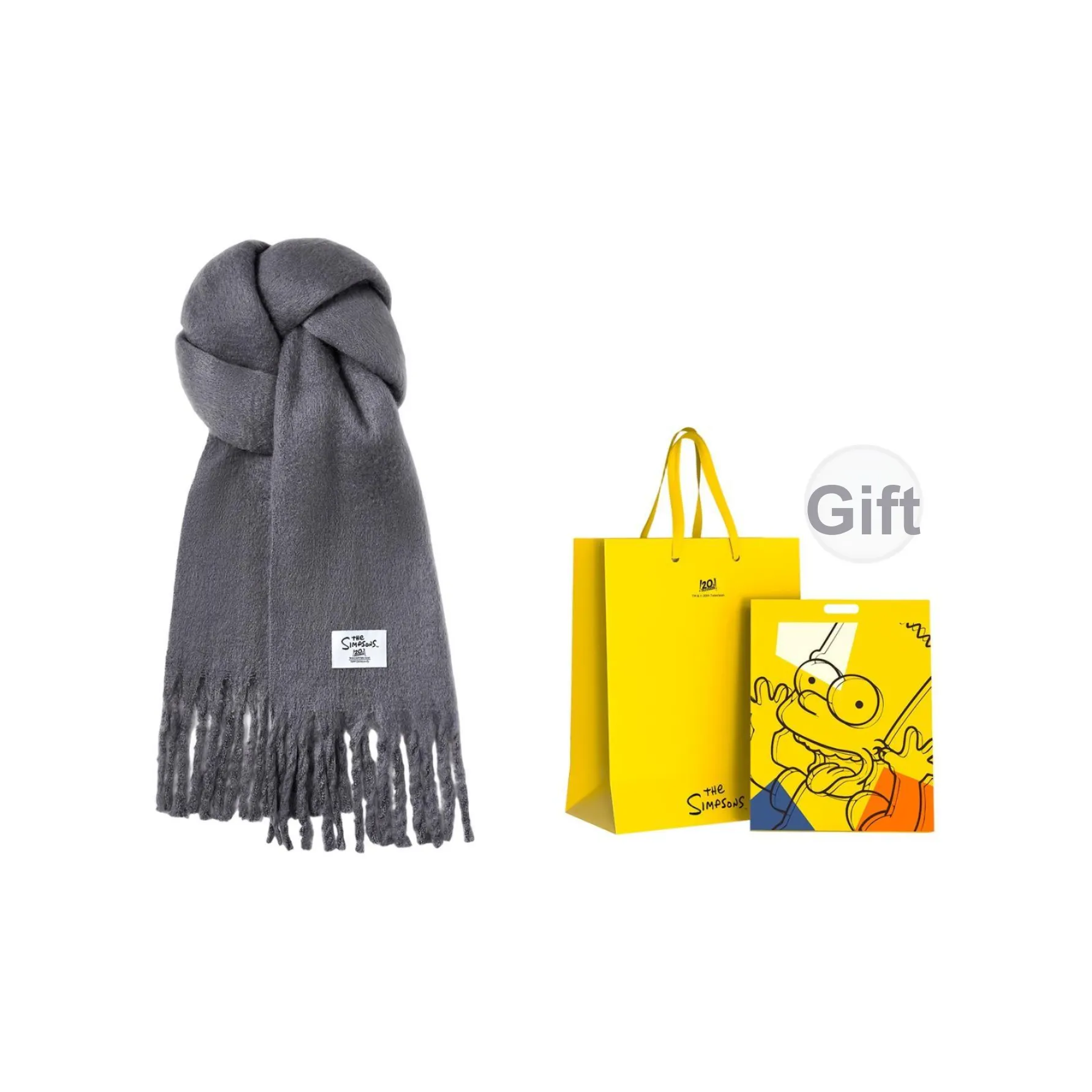The Simpsons Полиэстеровые трикотажные шарфы Унисекс