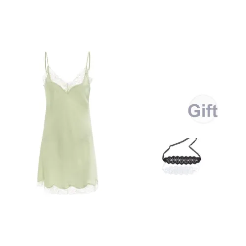 P·KEY Матча Зеленый Женские Ночные сорочки