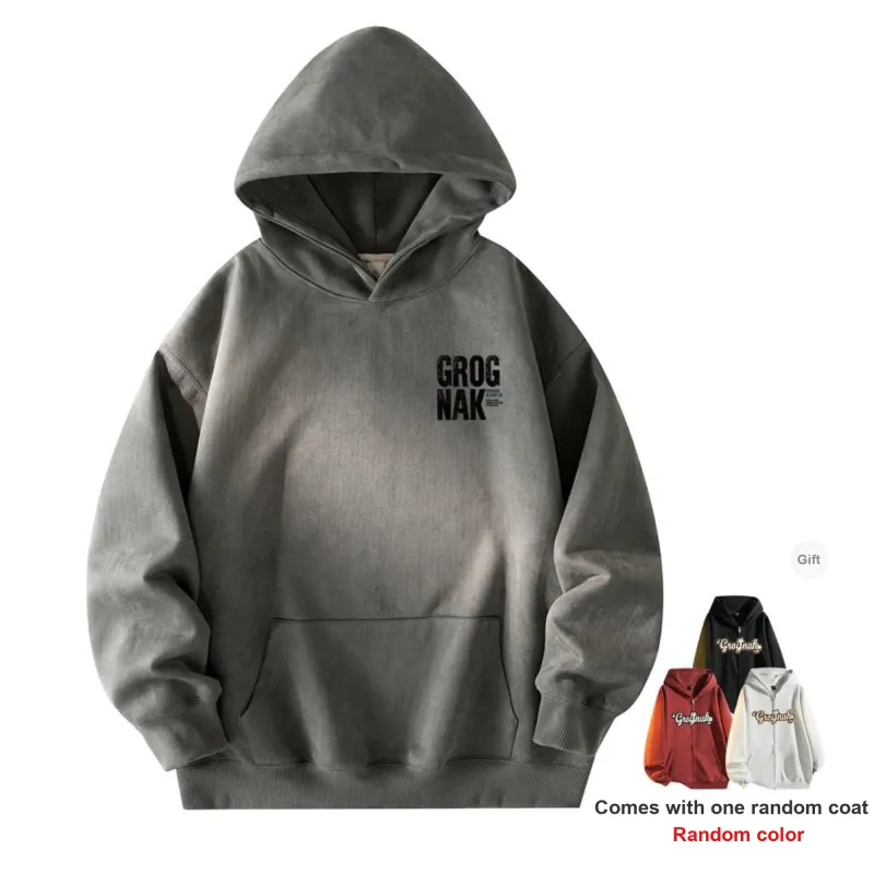 GROGNAK Sweatshirt Unisex Fleece Lined Thin Optional-30