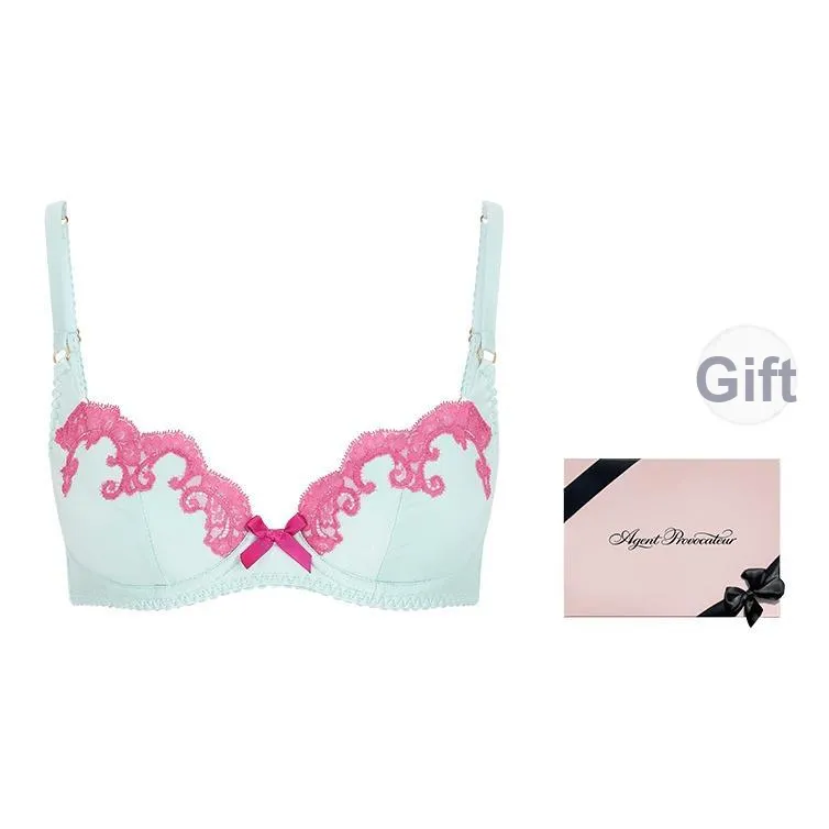 Agent Provocateur Vintage Silk Gathering Bra Women's Mint