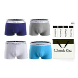Sky Blue+White+Light Gray+Royal Blue[100% cotton Box 4 Pack]