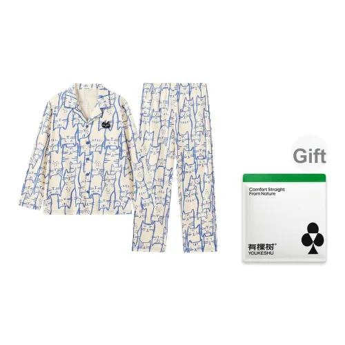 YOUKESHU Мужские пижамные комплекты
