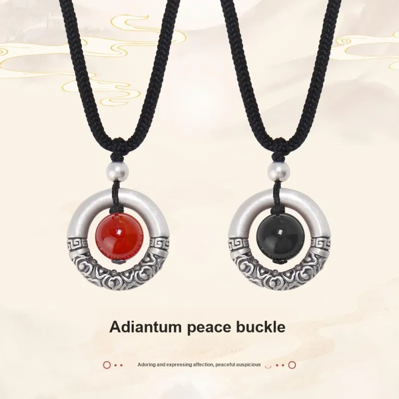 Inker Good Stone 999 Fine Silver Necklaces Unisex-1