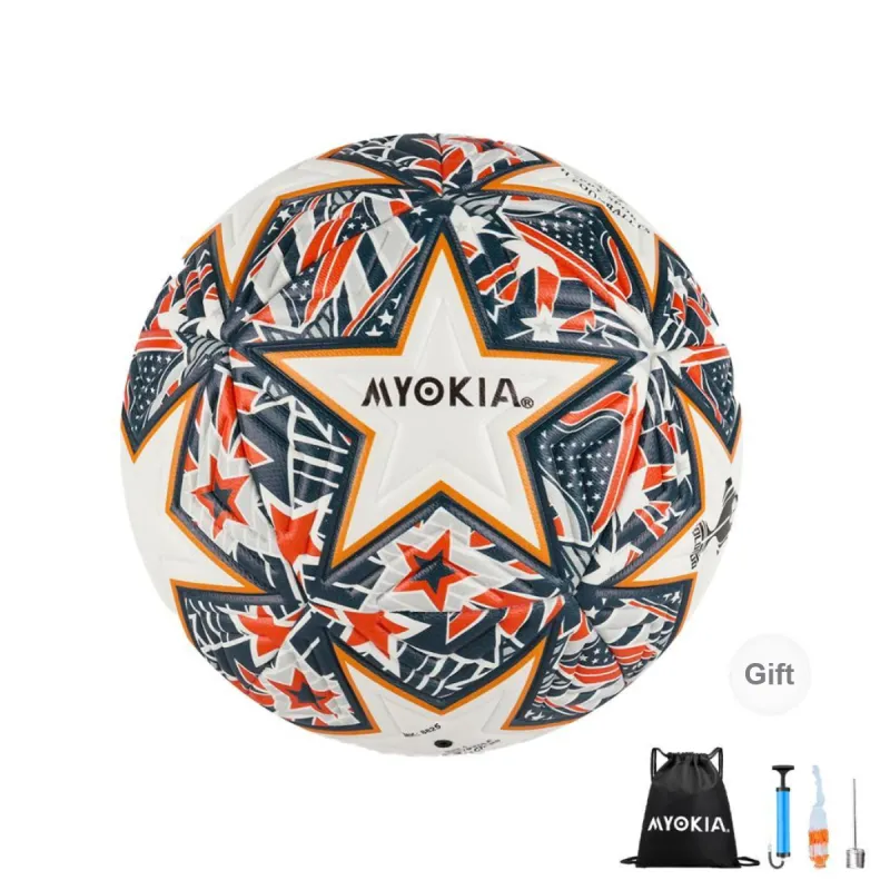 MYOKIA Size 5 Ball Soccer PU Seamless Thermal bonding Unisex Gradient Texture-0