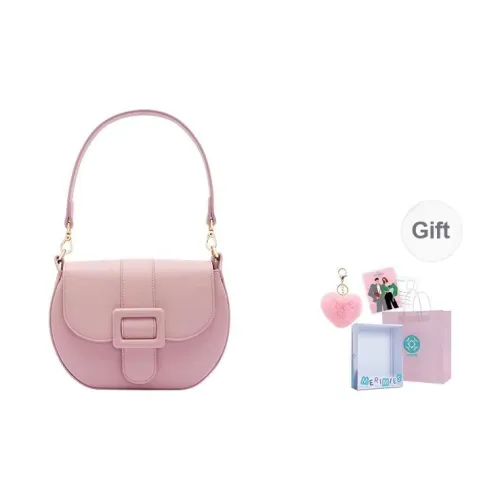 MERIMIES Vegan Eco Friendly Leather Saddle Bag Handbag, Shoulder Bag Regular Women's Cherry Blossom Pink