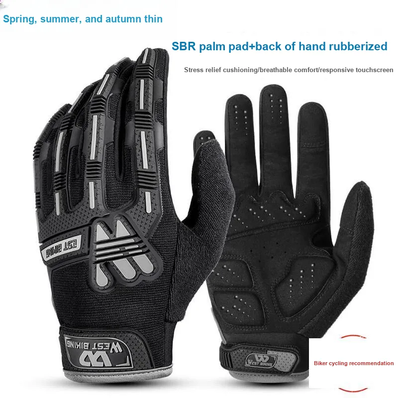 WEST BIKING Riding Equipment Cycling Glove Outdoor Men's Polyester Spandex Lycra Fabric M/L/XL-1