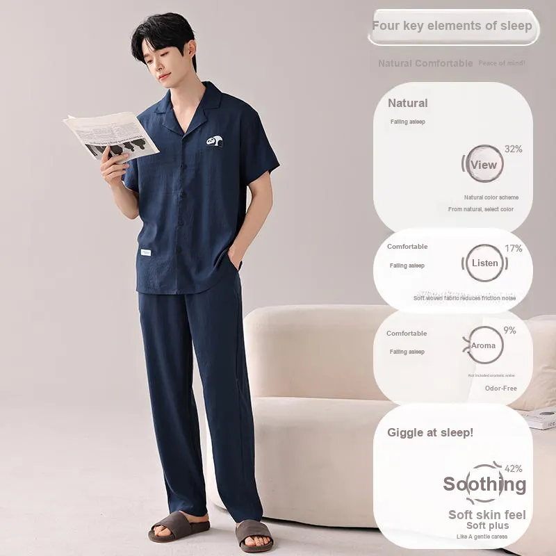 MIIOW Cool One Summer Series Pajama Set Men's Blue-2
