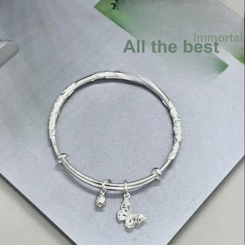 NRO Sterling Silver 999 Bangles Women's-3