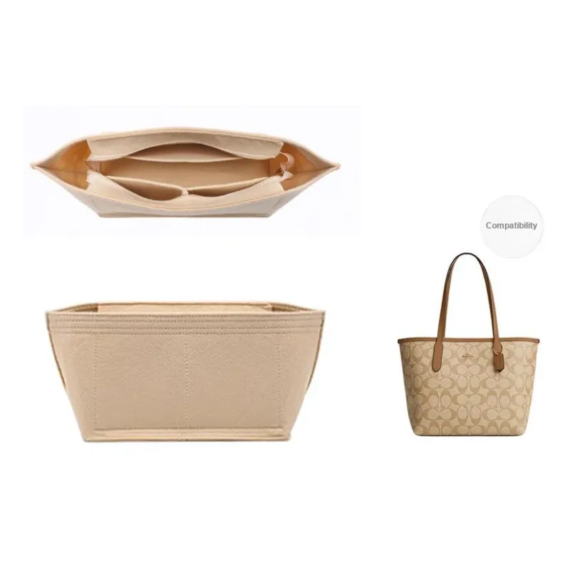 Luxury Care Artisan Workshop Felt Interior Pocket Shoulder Strap Accessories Bag Accessory Women's Ecru-3