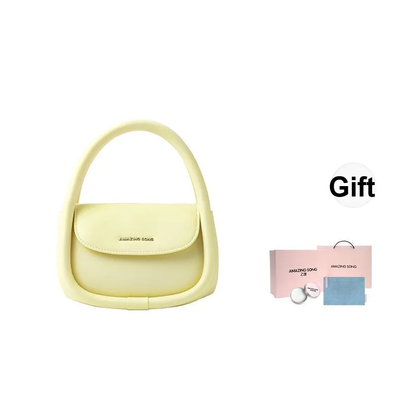 AMAZING SONG Cow Leather Handbags Mahjong Crossbody Bags Medium Size Women's White/Blue/Red/Yellow-0