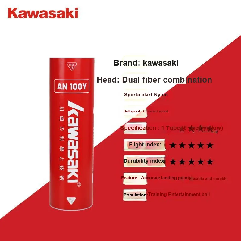 Kawasaki 3 Pack 6 Pack Nylon Indoor And Outdoor Shuttlecocks-3