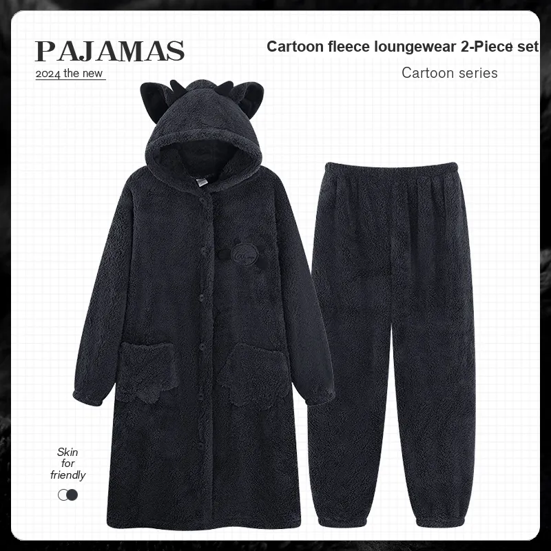 O'MESIK Pajama Set Women's Black-1