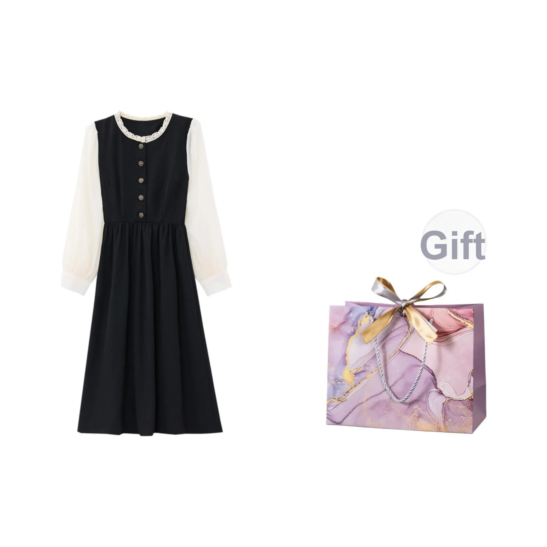 ONNFB Длинное платье с длинными рукавами женское