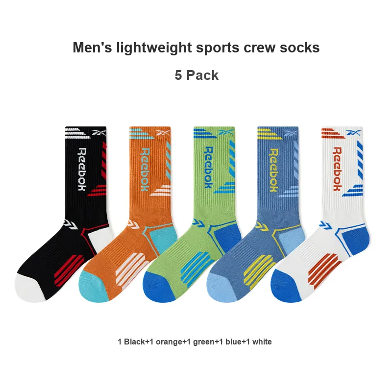Reebok Mid Calf Socks Unisex 5 Pack-5