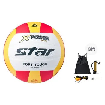 Star PVC Size 5 Ball Volleyball Unisex White Yellow