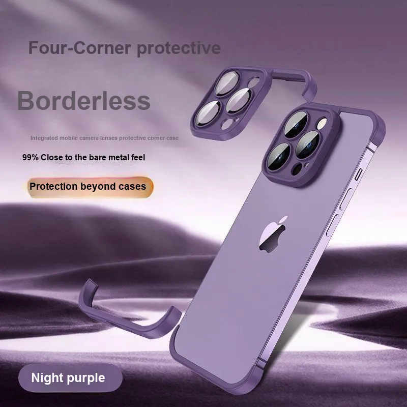 HUINIAN Silicone, PC, Microfiber Material Borderless Phone Cases Compatibility Apple 16 Pro Max, IPhone 15, 14, 13, 12-1