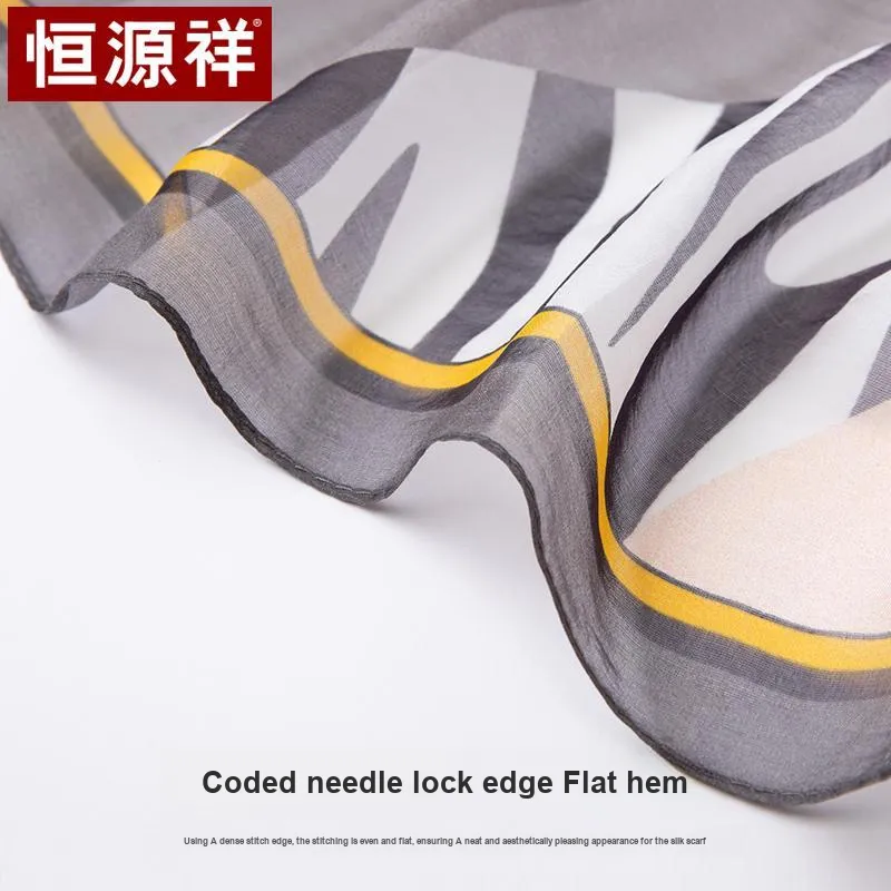 H YXIANG Silk Scarves Women's-4