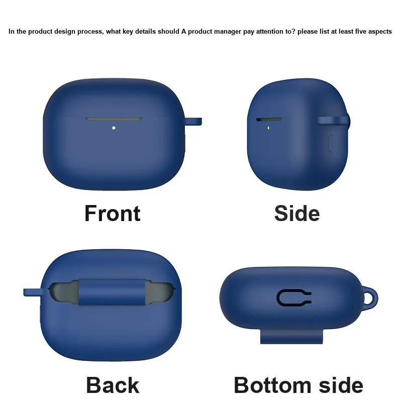 CHRROTA Compatibility Vivo Tws3pro Silicone Wireless Bluetooth Headphone Case Headphone Protective Case-4