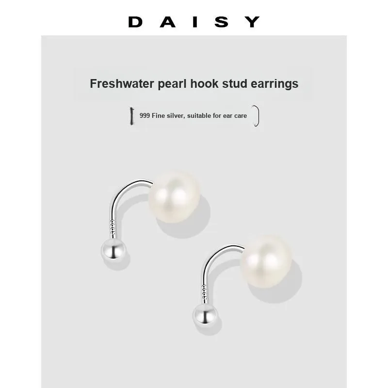 Daisy Dream 999 Fine Silver Stud Earrings Women's-4