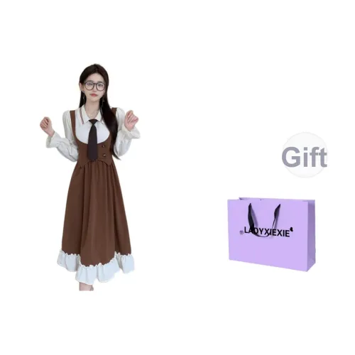 LADYXIEXIE Длинное платье с длинными рукавами женское