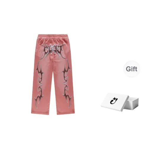 CEEC LA 24FW Knitted Sports Pants Unisex Dirty Pink