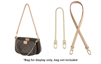 Luxury Care Artisan Workshop Metal Cow Leather Bag Accessory Bag Strap Women's Gold