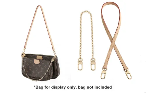 Luxury Care Artisan Workshop Metal Cow Leather Bag Accessory Bag Strap Women's Gold