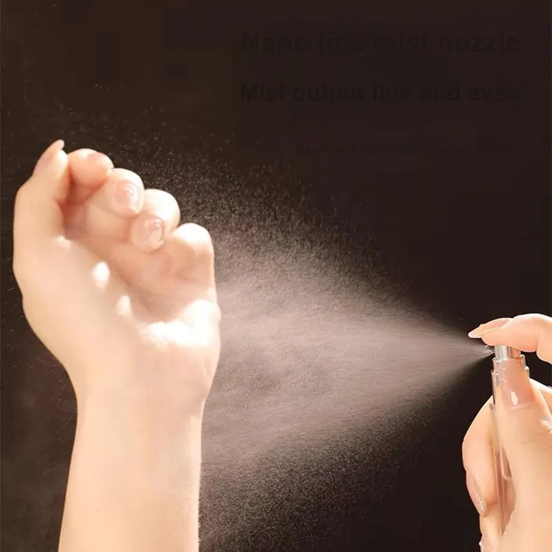 JIANYINGSHU 10ml Perfume Refill Bottle Travel Portable Sample Spray Magic Glass Empty Bottle Electroplated Push Button-28