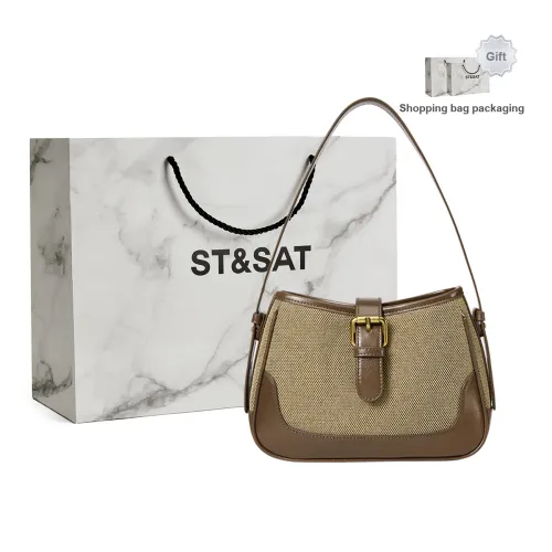 ST&SAT Shoulder Bags Coffee [Brand Shopping Bag]