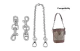 Silver Pig Nose 7cm*2+Silver Plate Buckle Decorative Chain 35cm