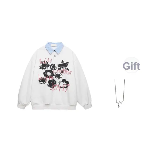 Giyu Белый с ожерельем женские свитшоты