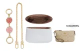 Nolita 19 Exclusive DuPont Paper Liner+Red Pink Strawberry Round Buckle Extender Chain Gold-Tone