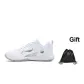 White Silver+Drawstring Shoe Bag