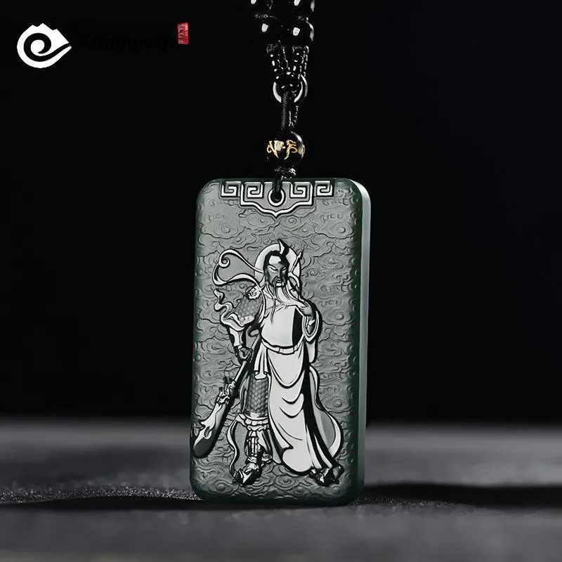 KUNYUYAO Hetian Jade Pendants Green Jade Unisex-13