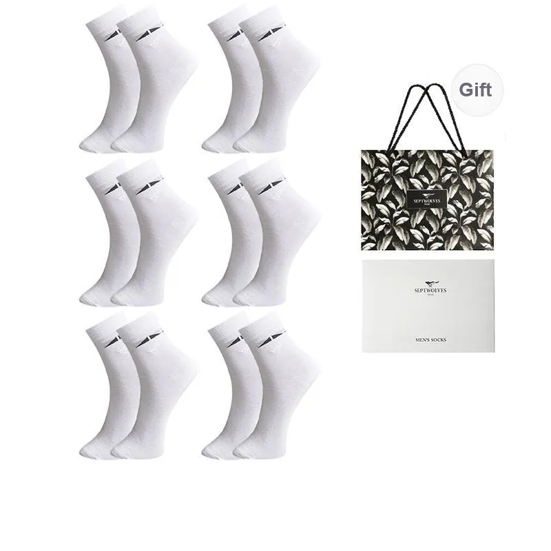 SEPTWOLVES Mid Calf Socks Men's 6 Pairs Box Included-9